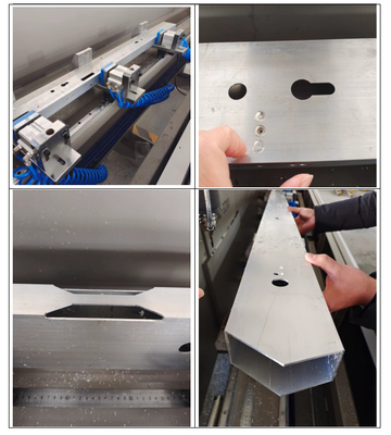 CNC-Verarbeitungsmaschine für Fenstertüren auf Aluminiumprofil für CNC-Bohr-Fräsenfunktion