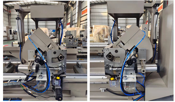 550 mm CNC Doppelkopf-Mitrose für das Schneiden von Aluminiumprofil an Fenstern und Türen Fabrik